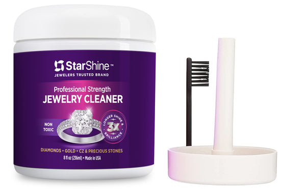 Diamond Jewelry Cleaner 8oz, Professional Strength, Non-toxic. Made in USA