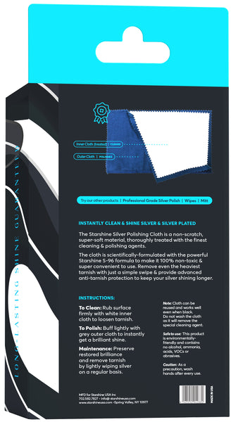 Sliver Polishing Cloth 2-Ply | Reusable | Kosher For Passover | NON TOXIC
