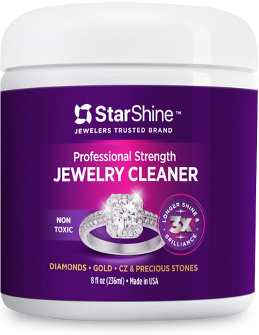Diamond Jewelry Cleaner 8oz, Professional Strength, Non-toxic. Made in USA