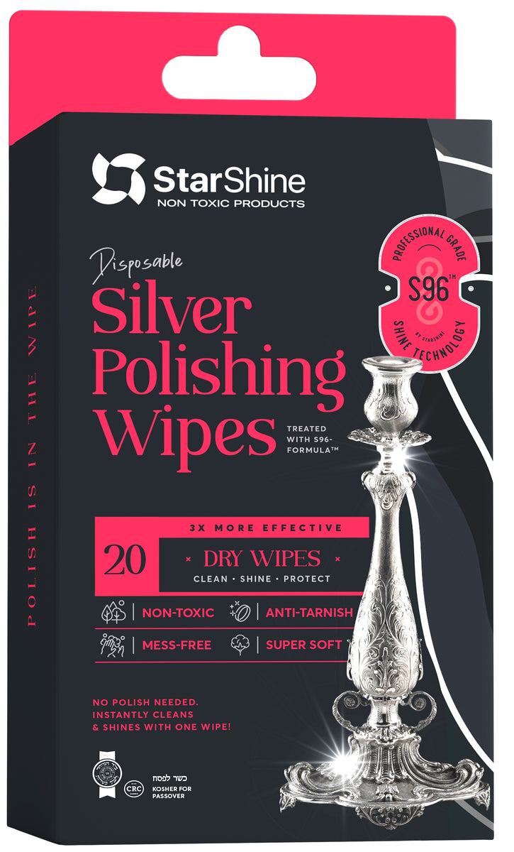 Silver Polishing Wipes | 20 Ct. | Disposable | Kosher For Passover | N